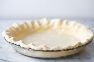 Uncooked All-Butter Pie Crust (Pate Brisee) in a Pie Pan 