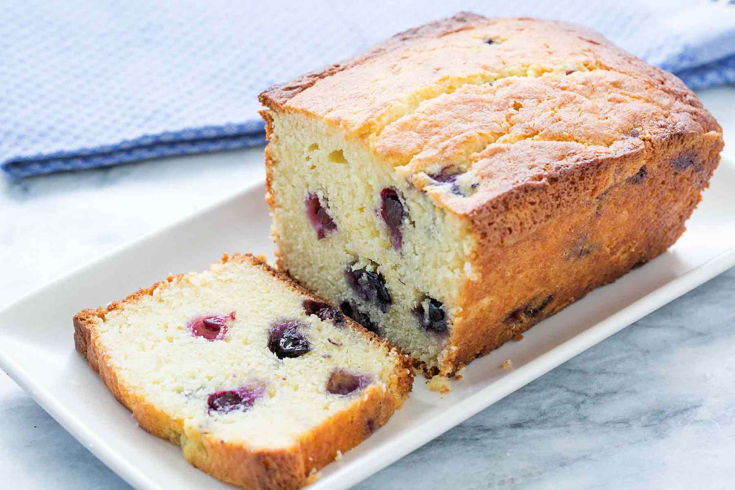 Lemon Blueberry Ricotta Pound Cake