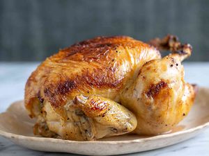 Crispy Honey Glazed Lemon Roast Chicken