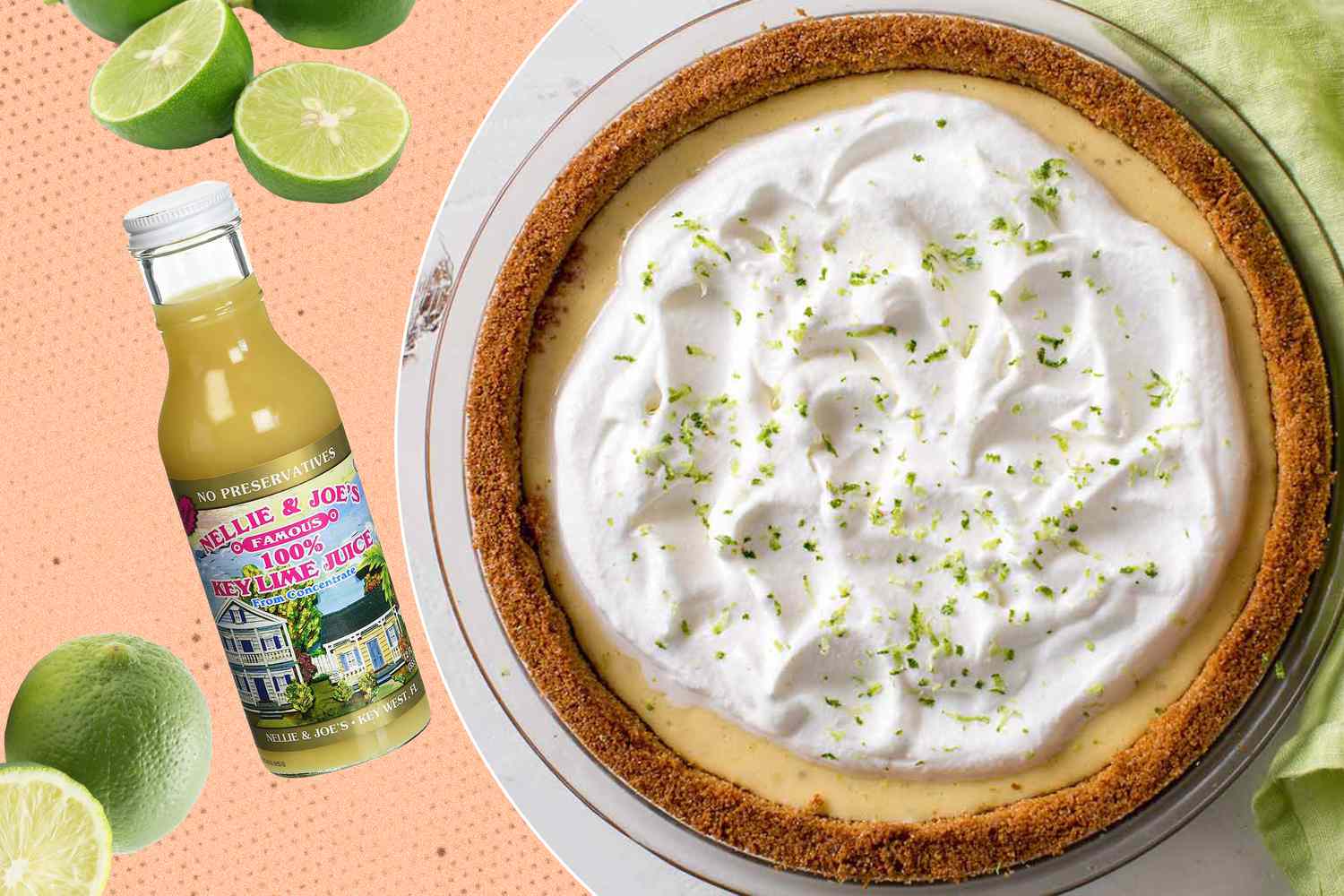Key lime pie with key lime juice