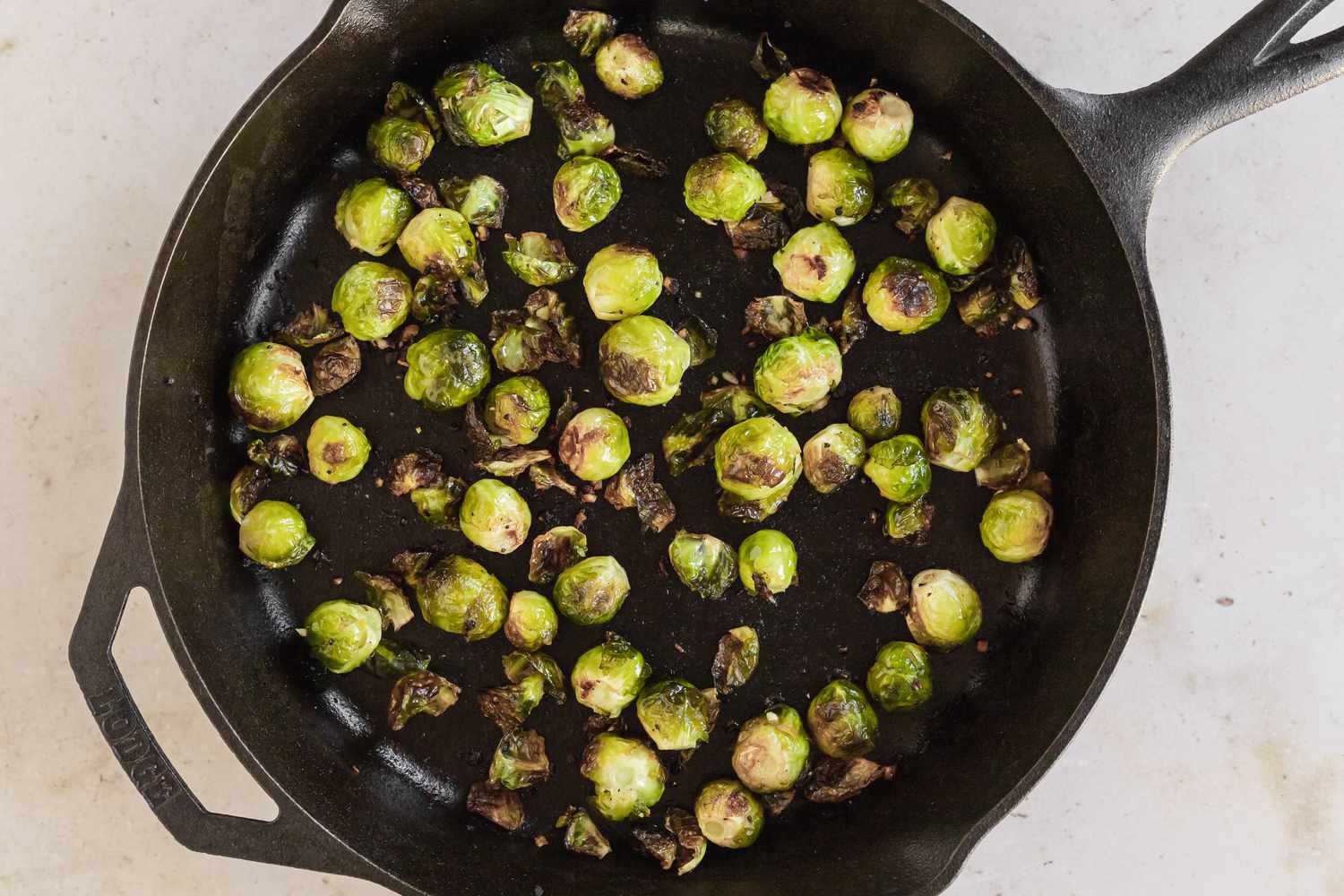 The best brussel sprouts recipe using a cast iron skillet.