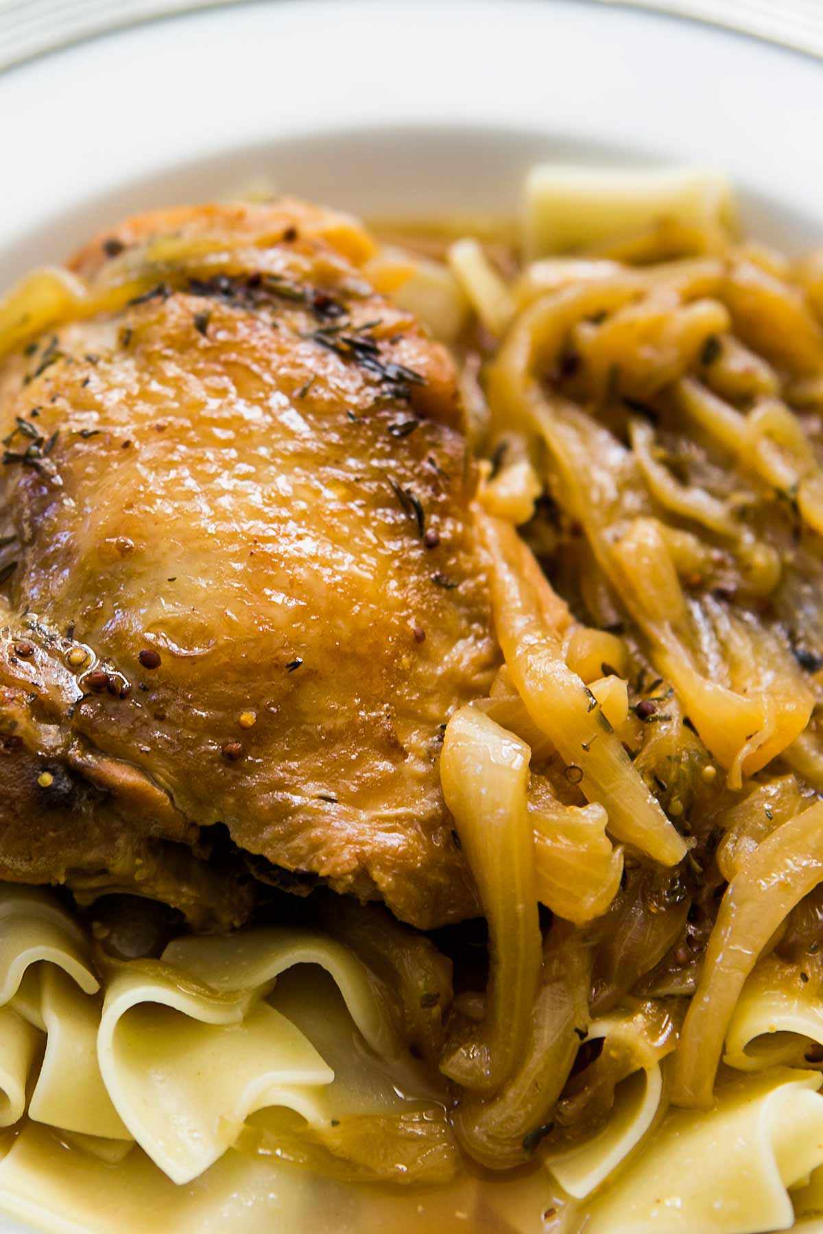 Beer Braised Chicken and Onions