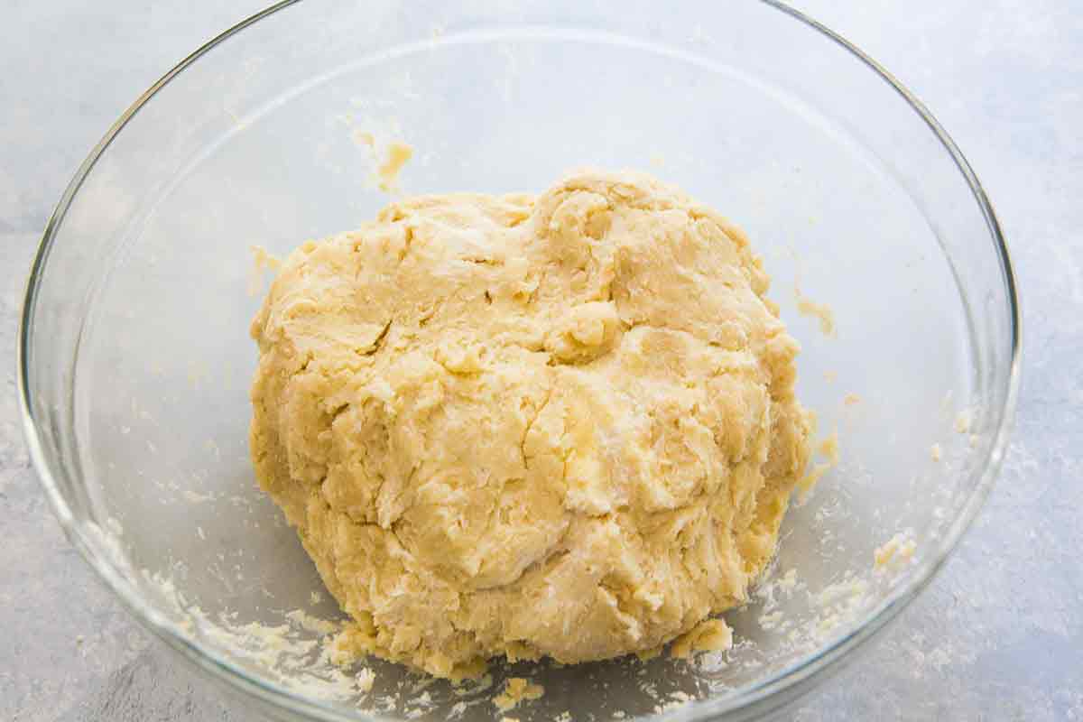 form a ball of dough for pie crust for american flag slab pie