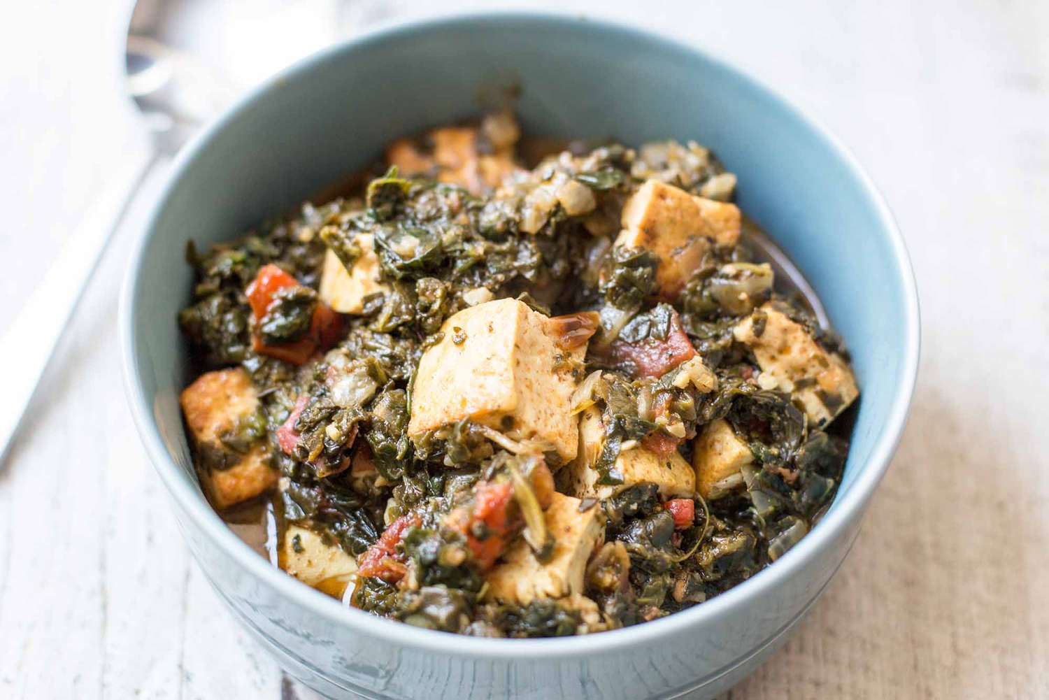 Pressure Cooker Saag Tofu