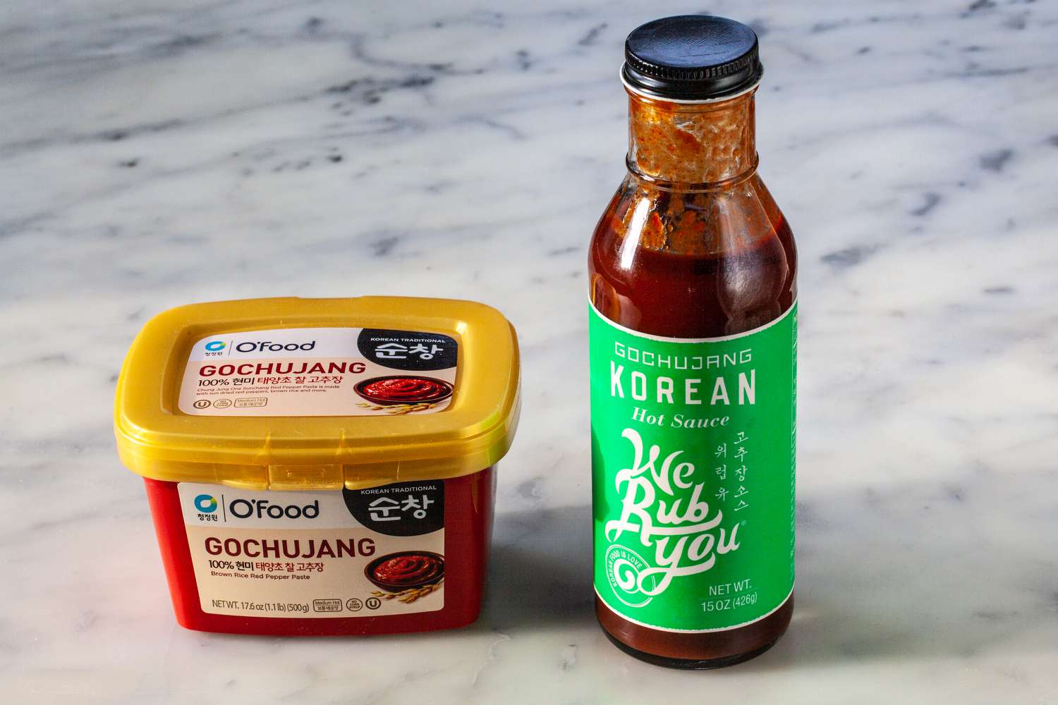 Products to make the sauce for Quick and Easy Gochujang-Glazed Green Beans.