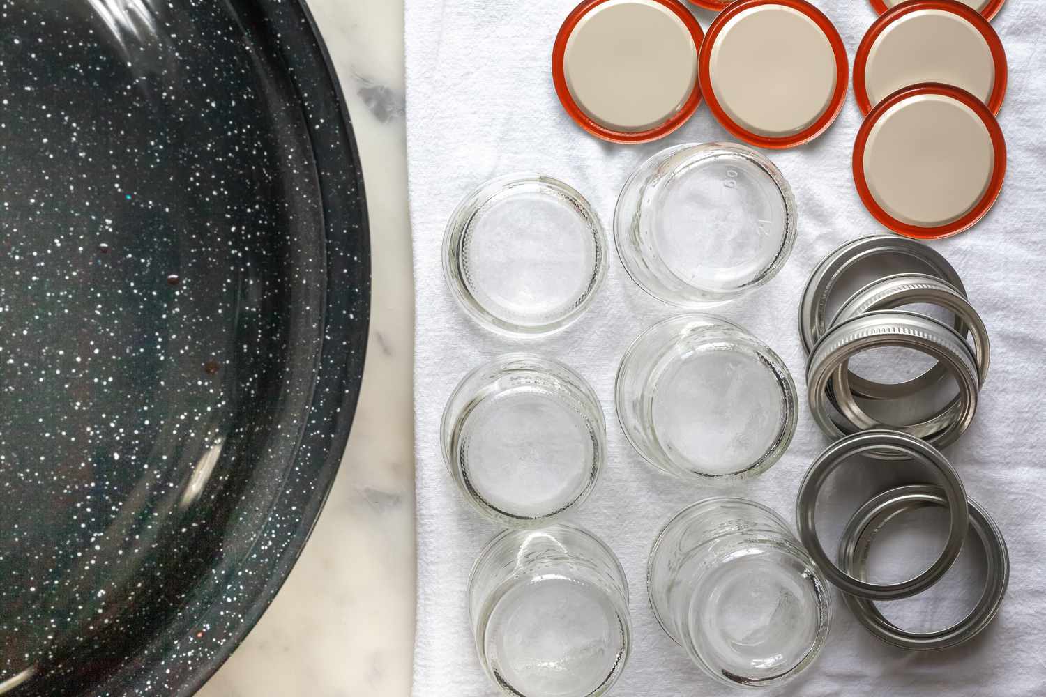 Lids, Jars, and Pot for Canning 