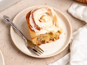 Apple Cinnamon Roll on a Small Plate 