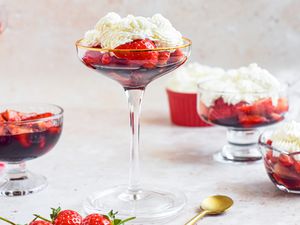 Ricotta-Mascarpone Mousse with Balsamic Strawberries