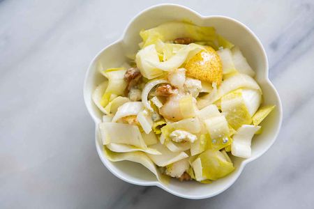 Endive Salad with Walnuts Pear Gorgonzola