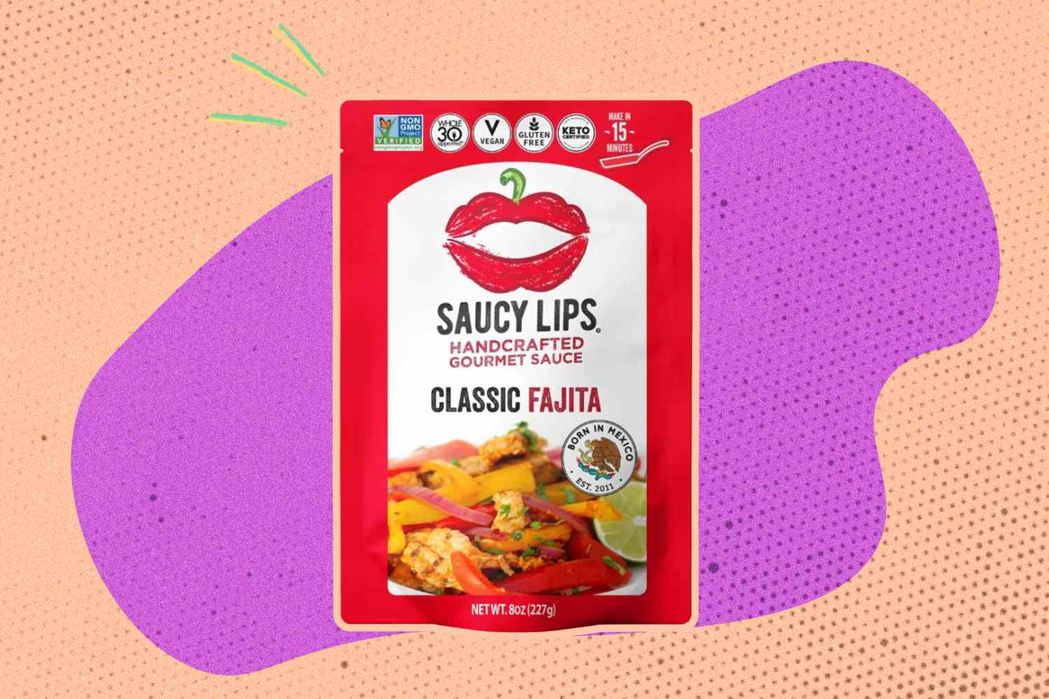 Saucy Lips Handcrafted Gourmet Sauce, Classic Fajita packet