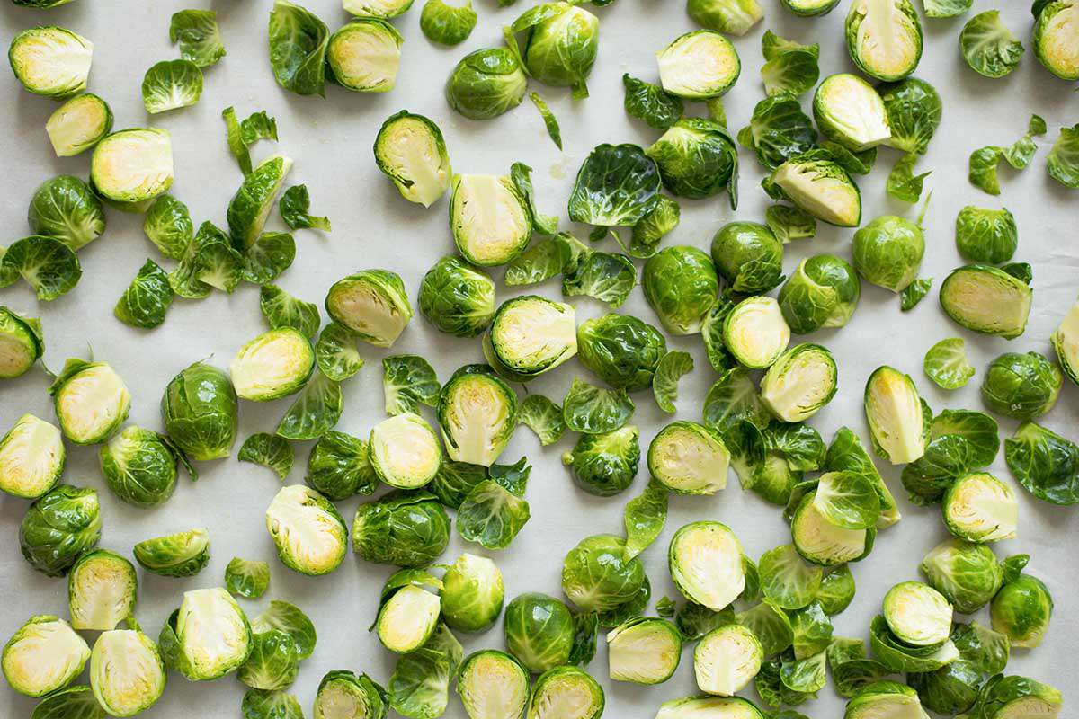 Roasted Brussels Sprouts with Pomegranate-Balsamic Glaze