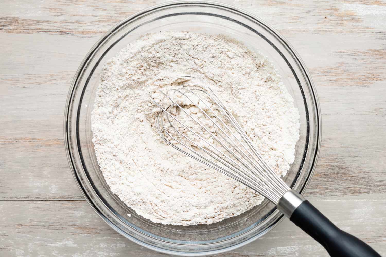 Dry Ingredients Whisked Together in a Bowl for Pumpkin Blondie Bars