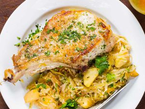 Pork Chops in a Skillet