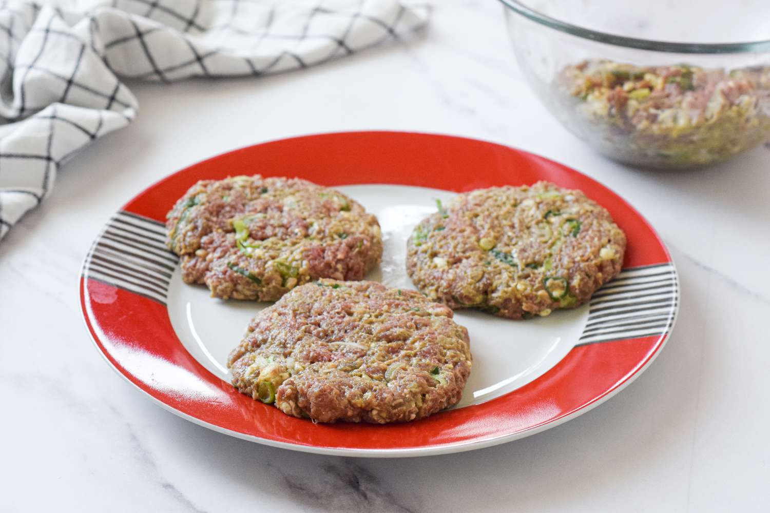Blue Cheese Burger Patties Resting on a Plate