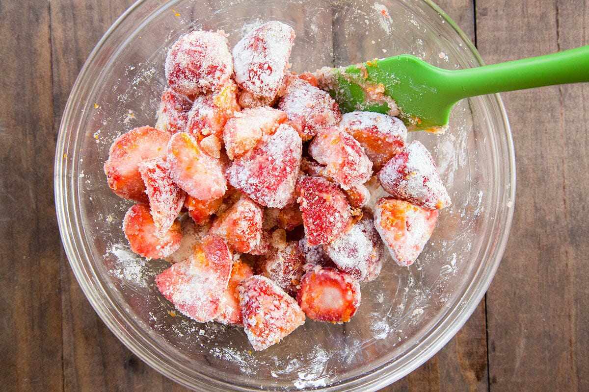 Recipe for strawberry rhubarb crisp add the sugar