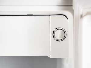 Closeup of a temperature control in the refrigerator
