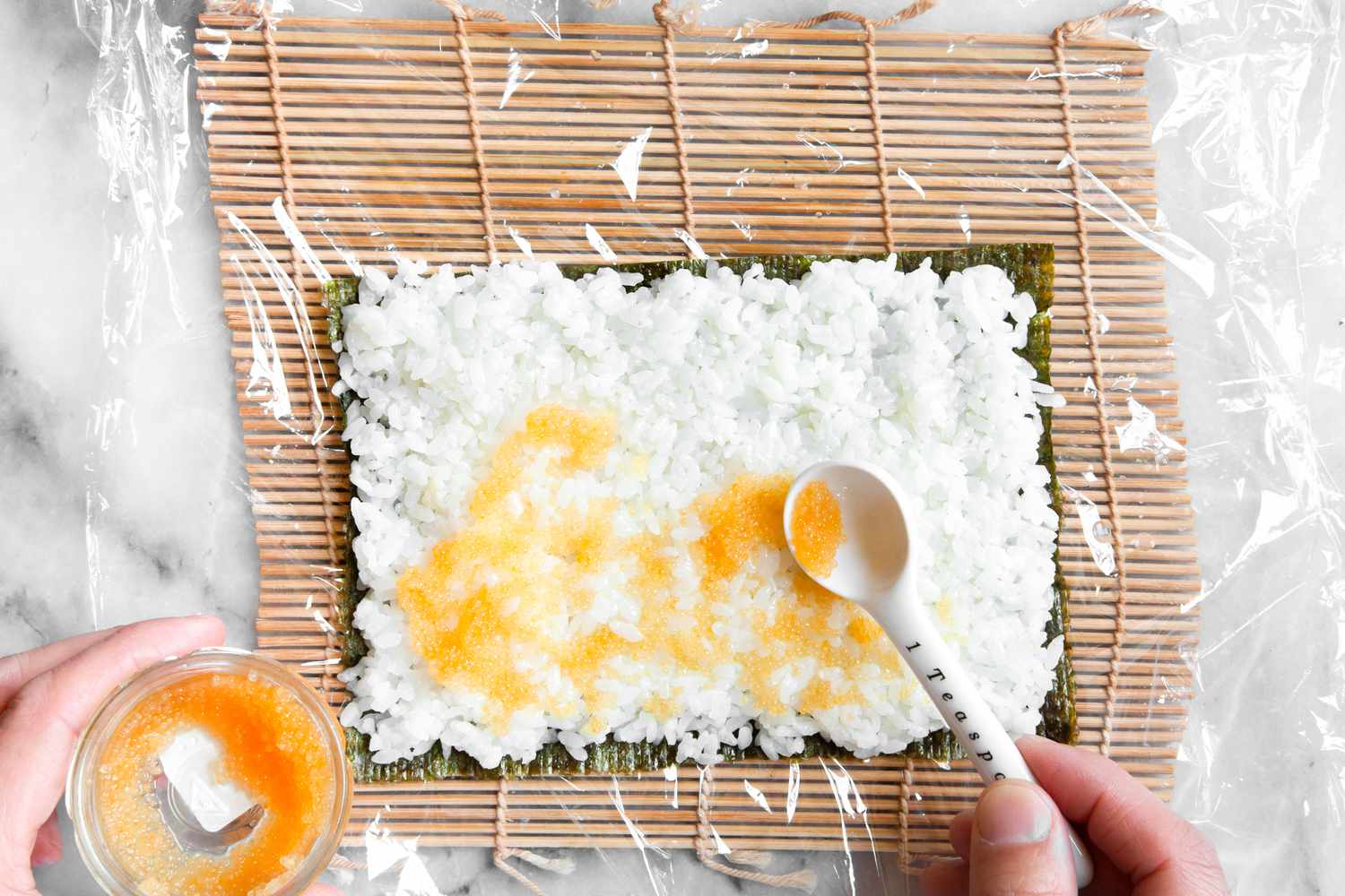 Fish Roe Spread over Sushi Rice