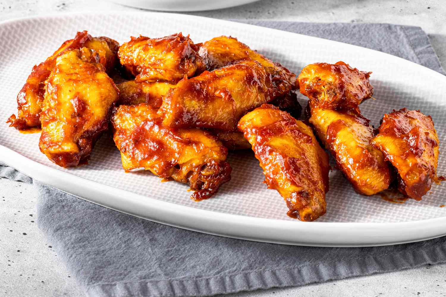Platter of Microwave BBQ Chicken Wings 