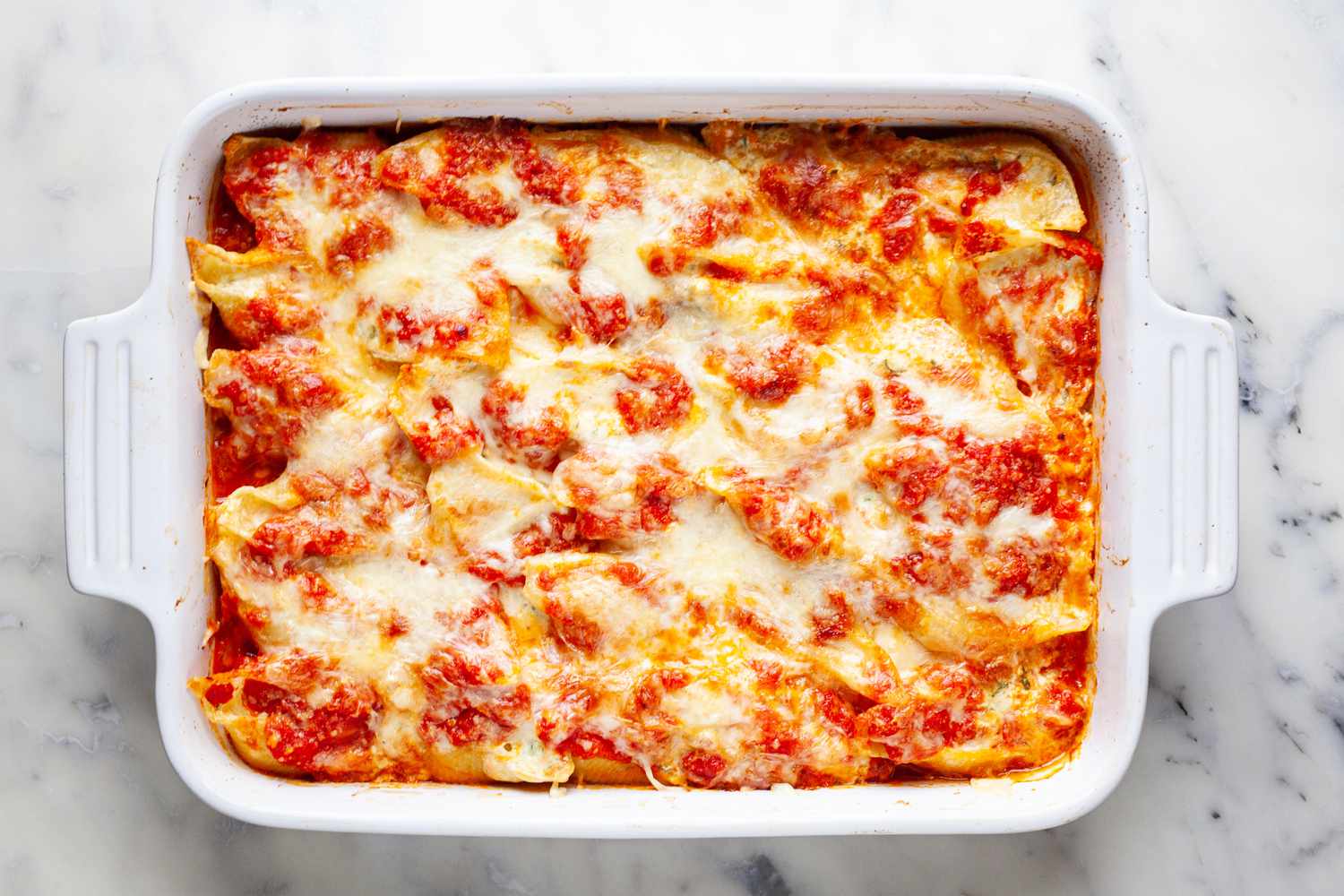 Stuffed Shells in a Casserole Dish (Cooked)