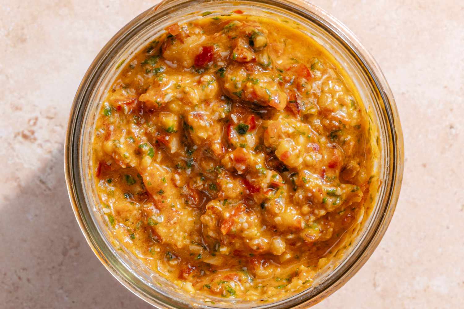 jar of pesto alla trapanese