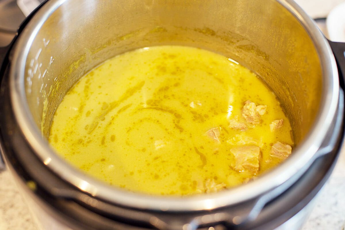 Pork Pozole in the Pressure Cooker skim the fat