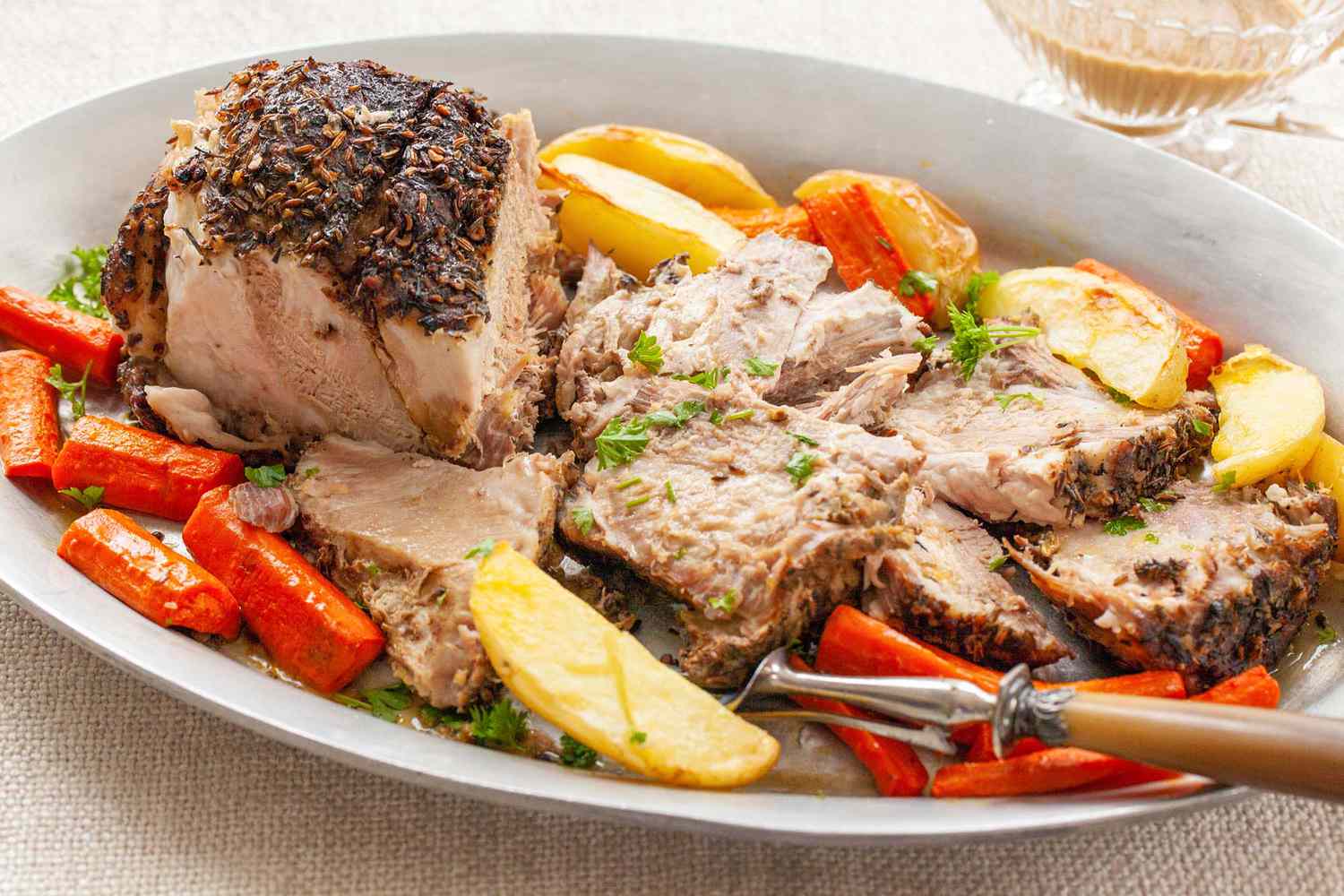 roasted pork with root vegetables
