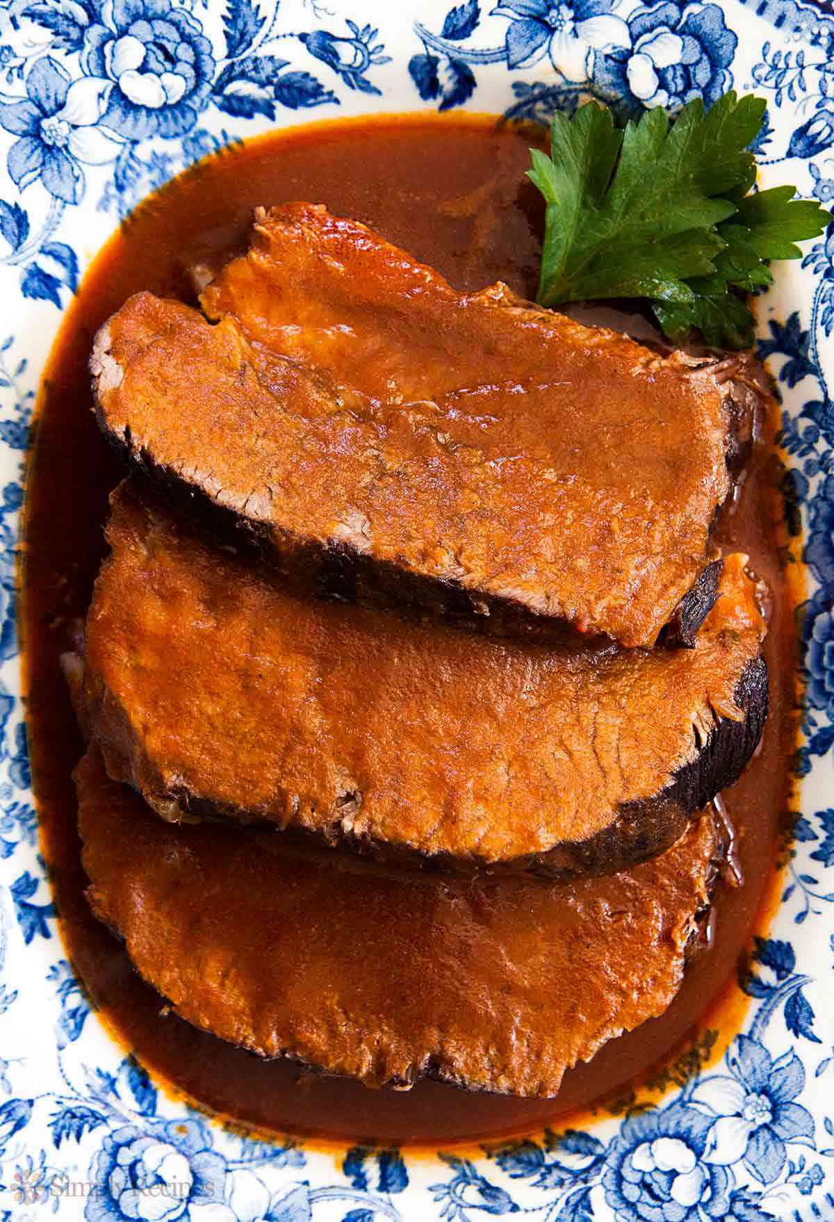 Beef Roast Braised in Red Wine