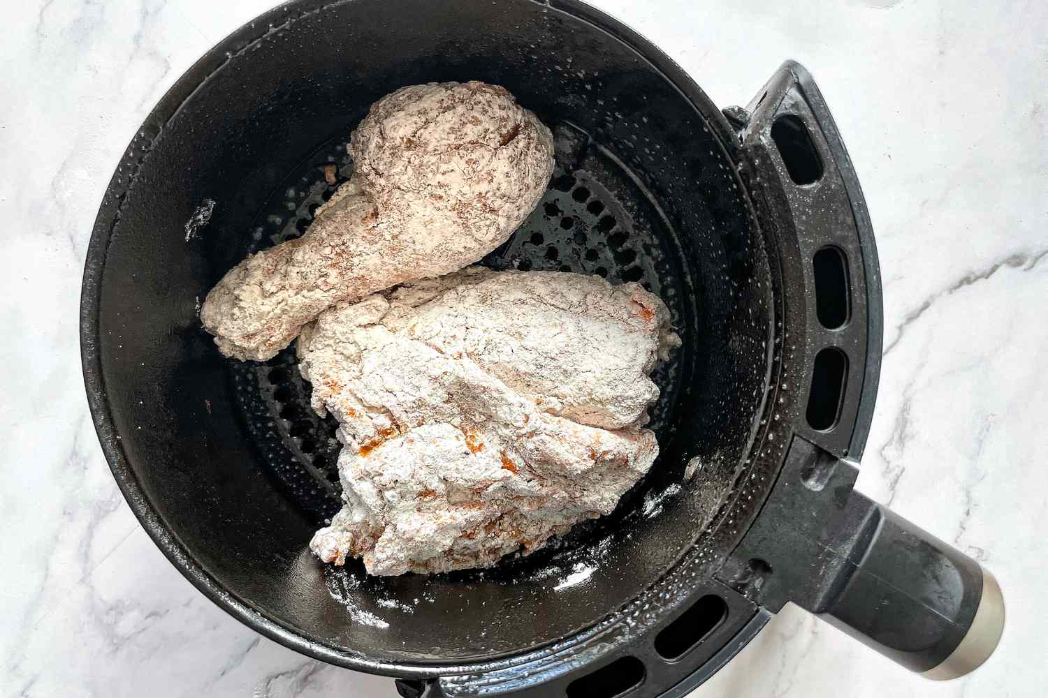Dredge fried chicken in air fryer 