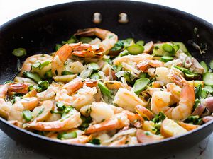 Skillet Shrimp Asparagus