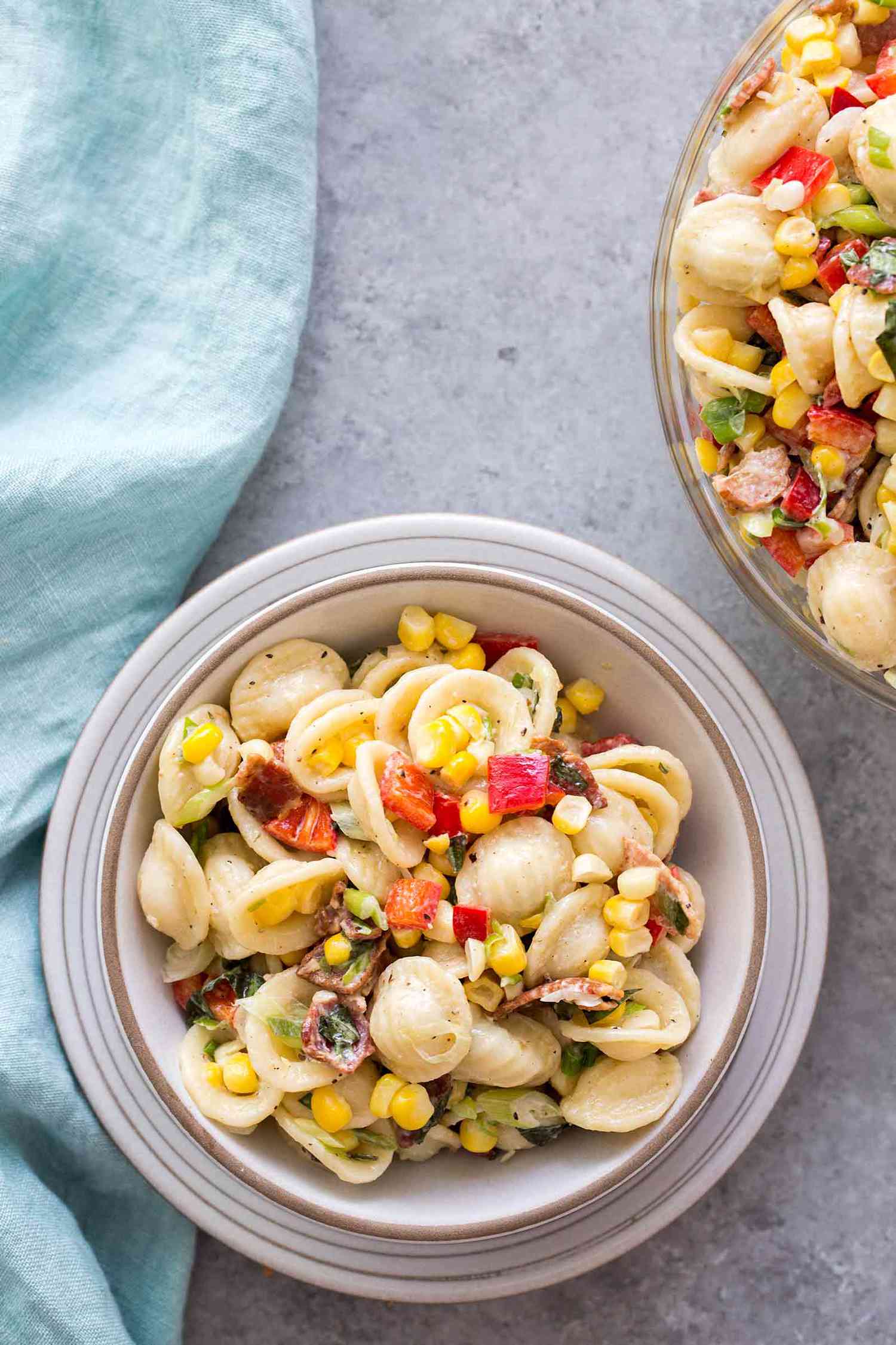 Pasta Salad with Corn and Bacon