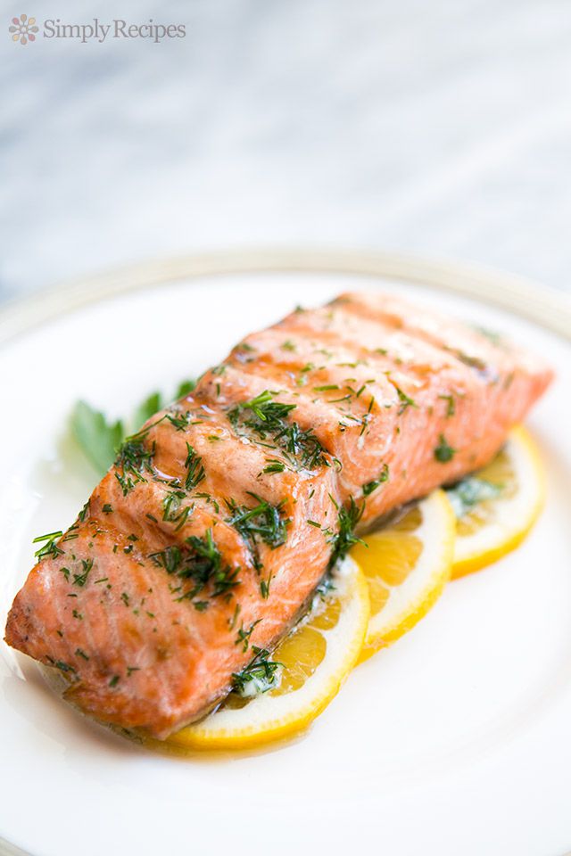 Grilled Salmon with Dill Butter