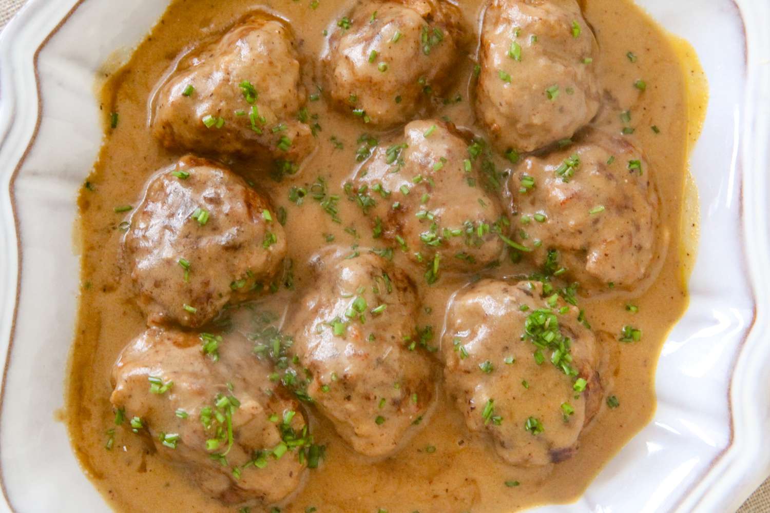 meatballs in a white bowl