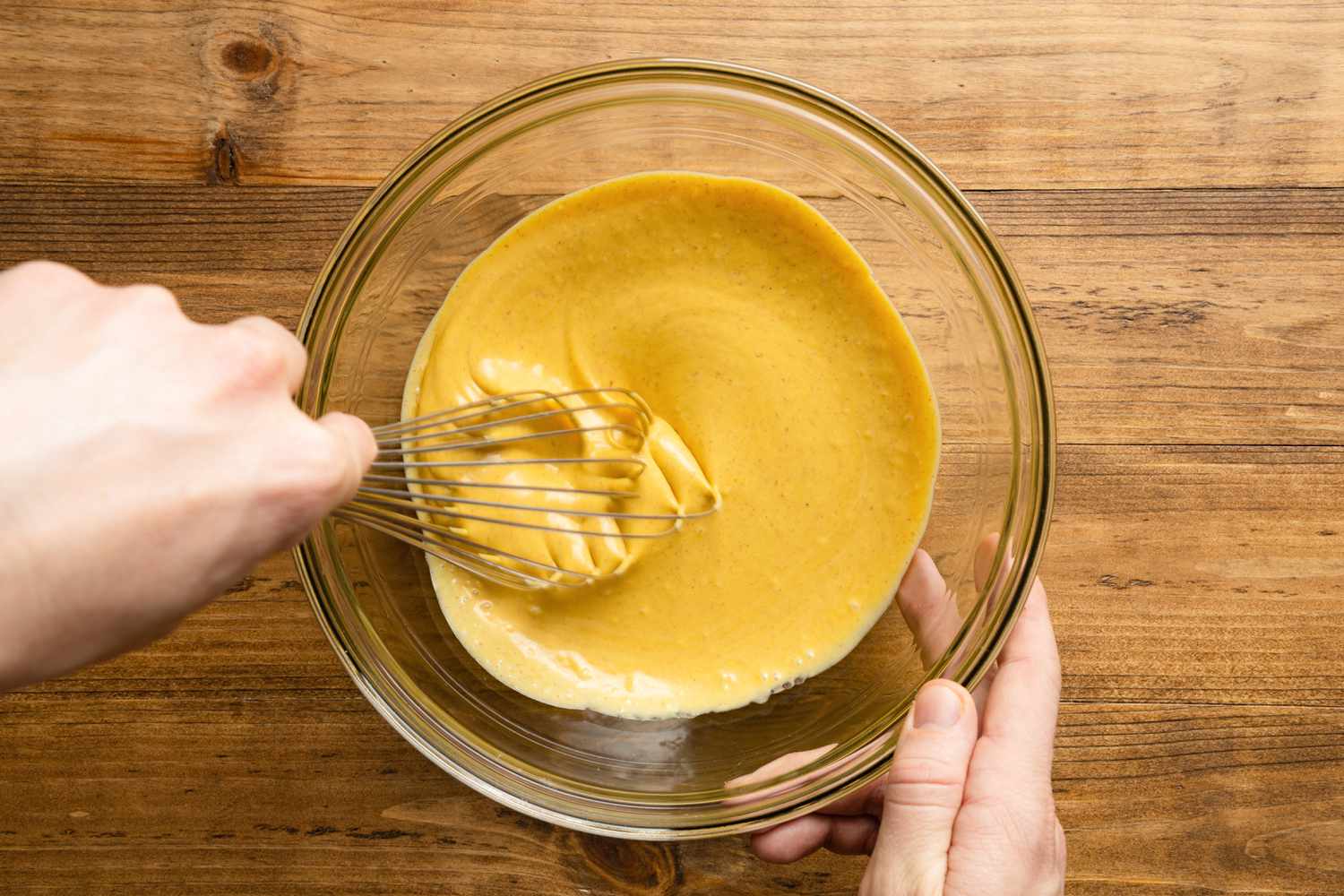 Melted Pumpkin Spice Ice Cream and Eggs Whisked Together for Pumpkin Spice Crème Brûlée Recipe