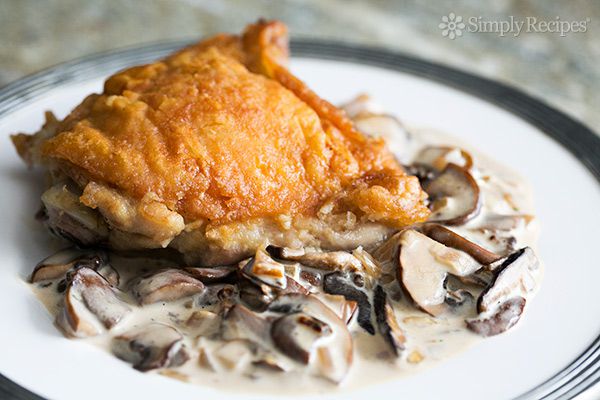 Chicken in Mushroom Cream Sauce