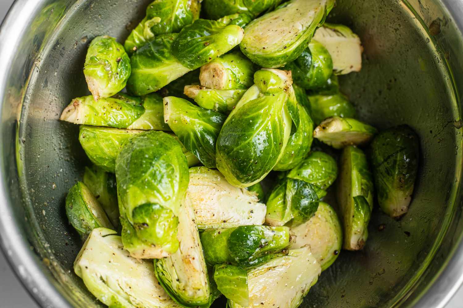 Seasoned Brussels Sprouts in a Bowl 