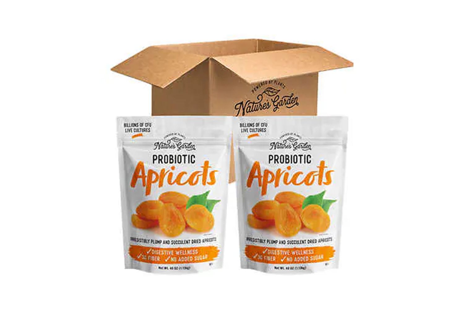 Bags of Nature's Garden Probiotic Apricots