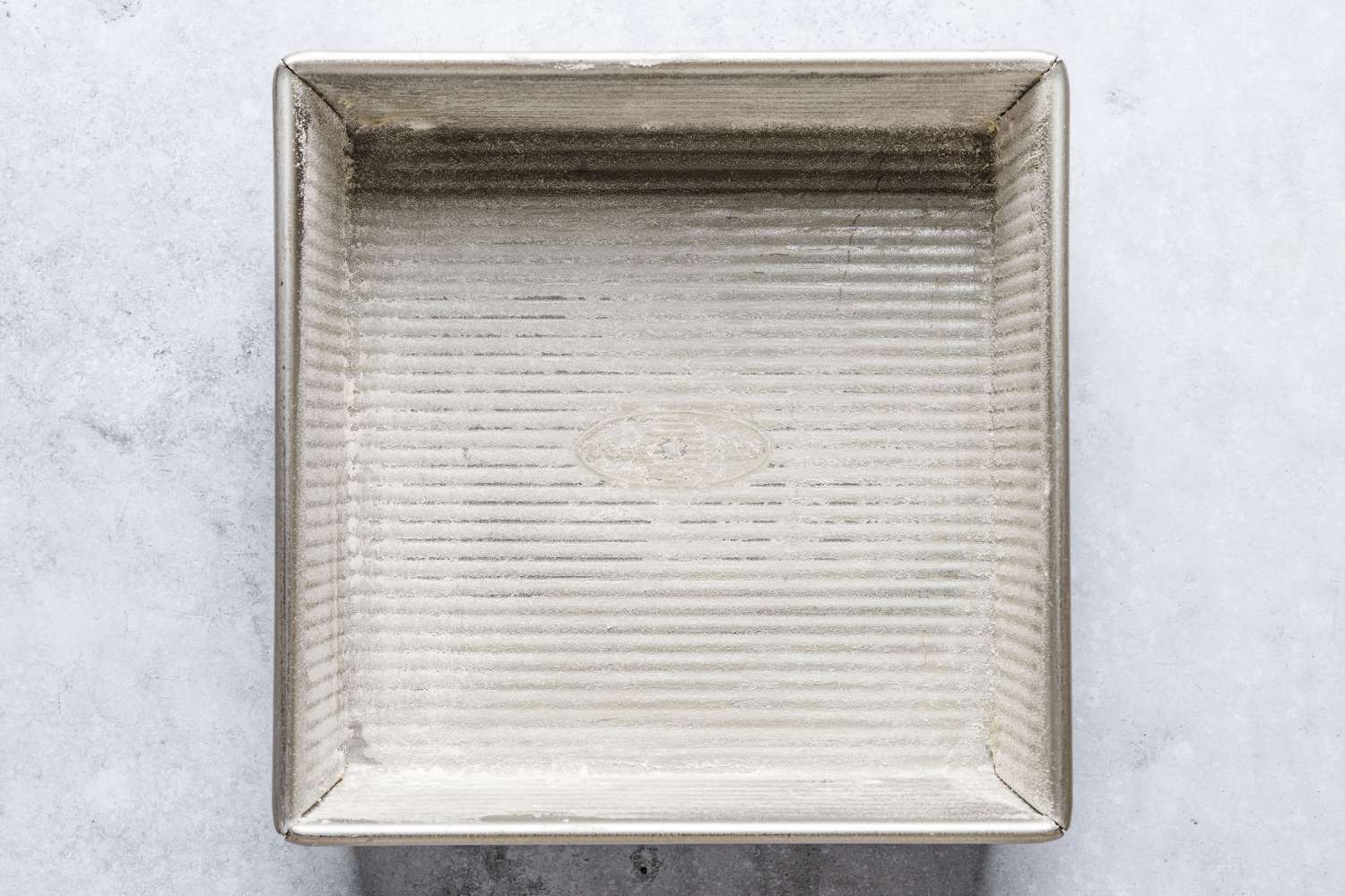 greased square cake tin - Feather Cake