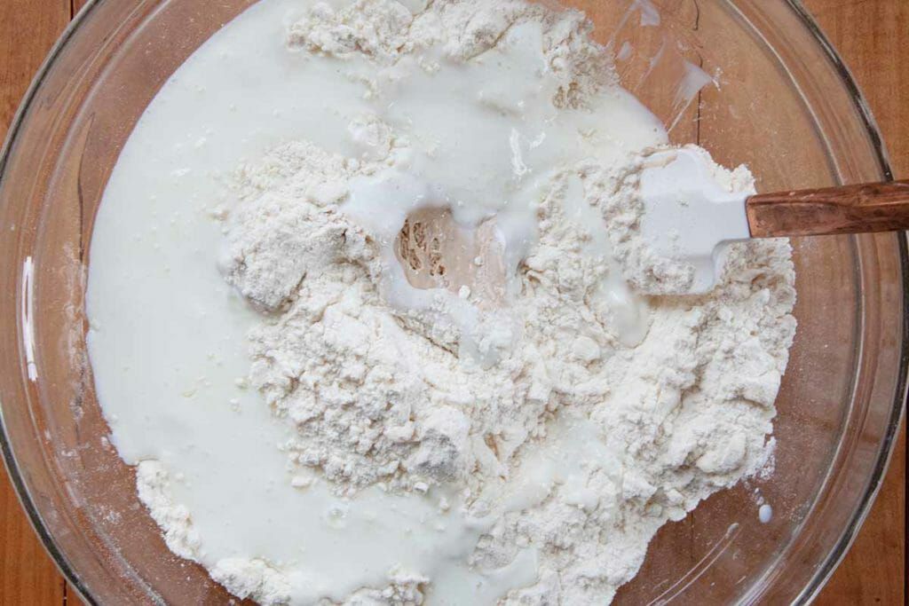 Stir yeast paste into buttermilk and add to dry mixture for angel biscuits recipe