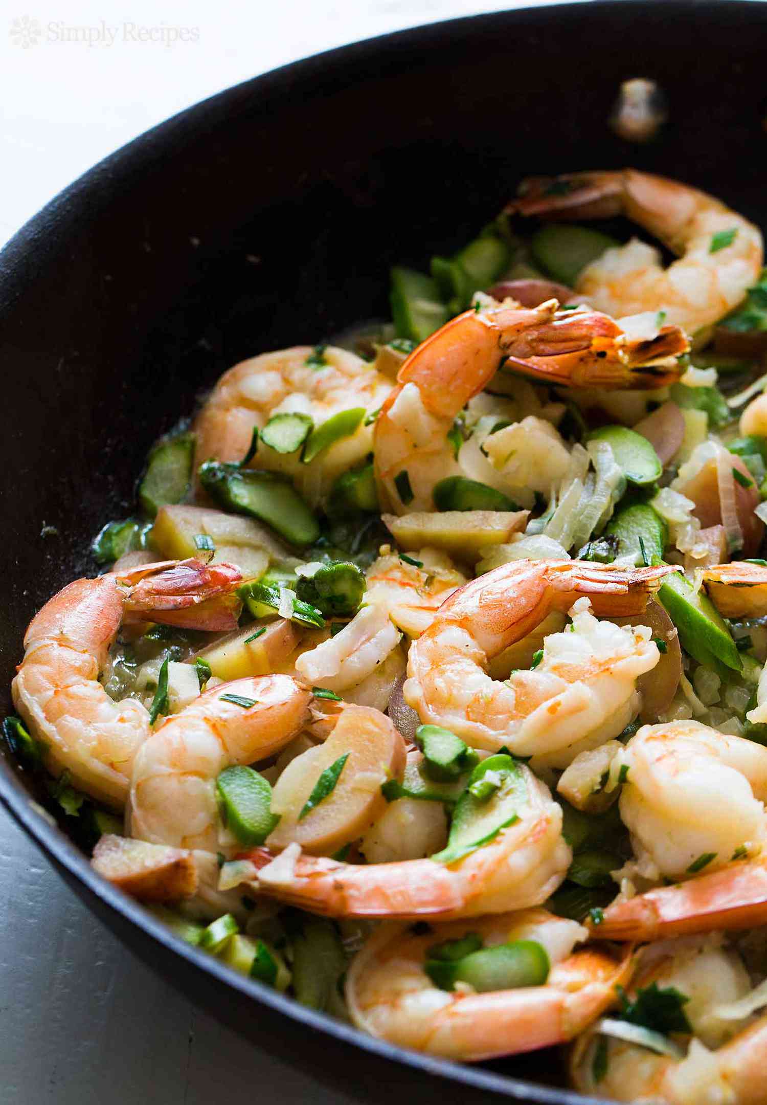 Skillet Shrimp Asparagus