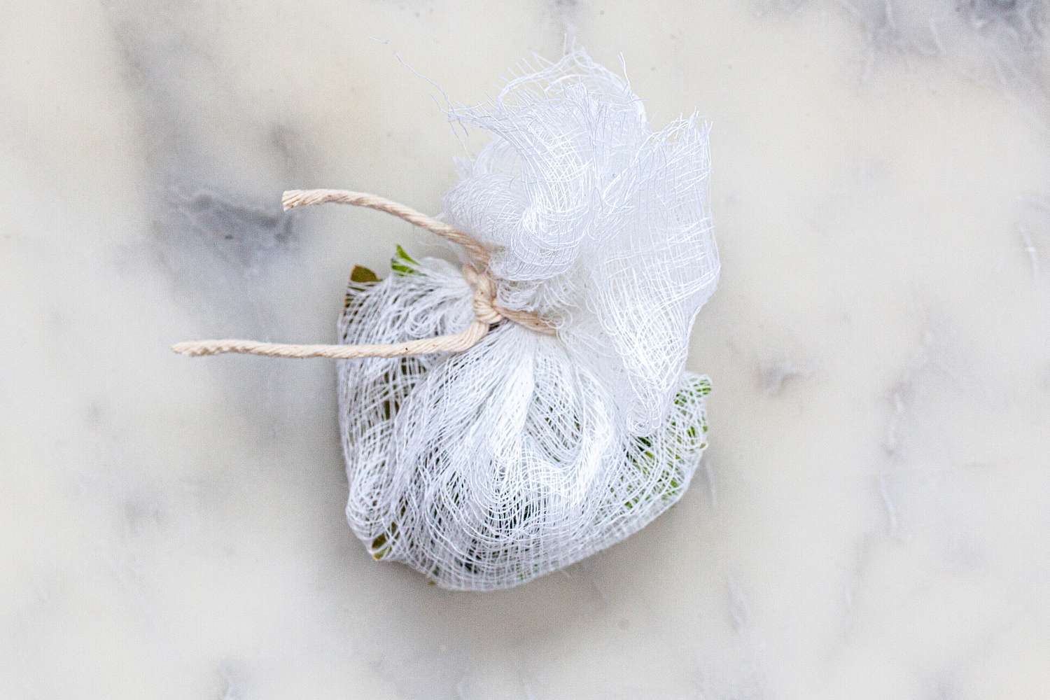 Herb sachet for classic demi-glace sauce