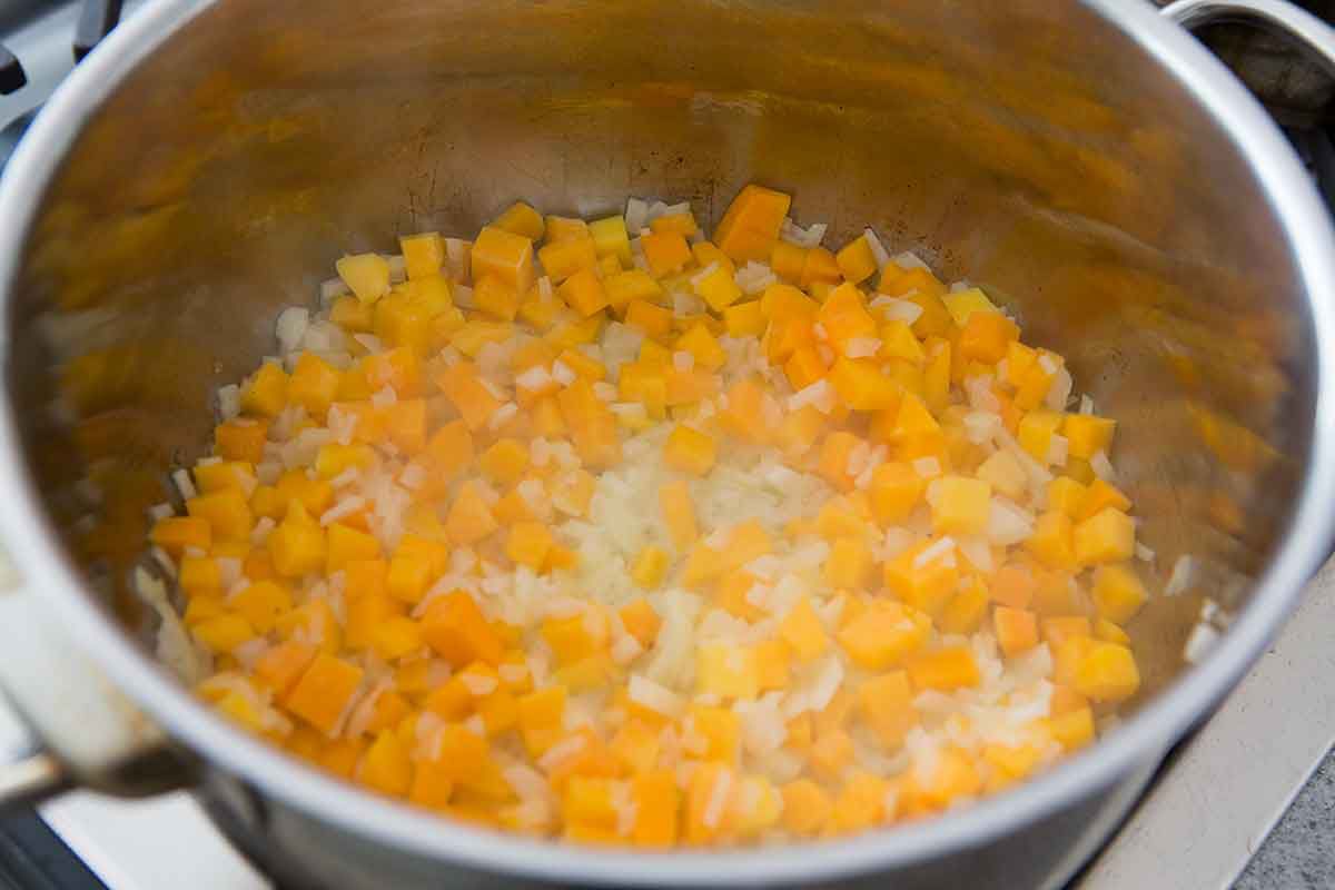 sautéing butternut squash for rissoto