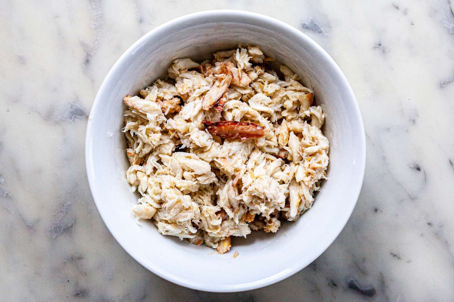 Bowl of Crab Meat for Corn and Crab Chowder Recipe