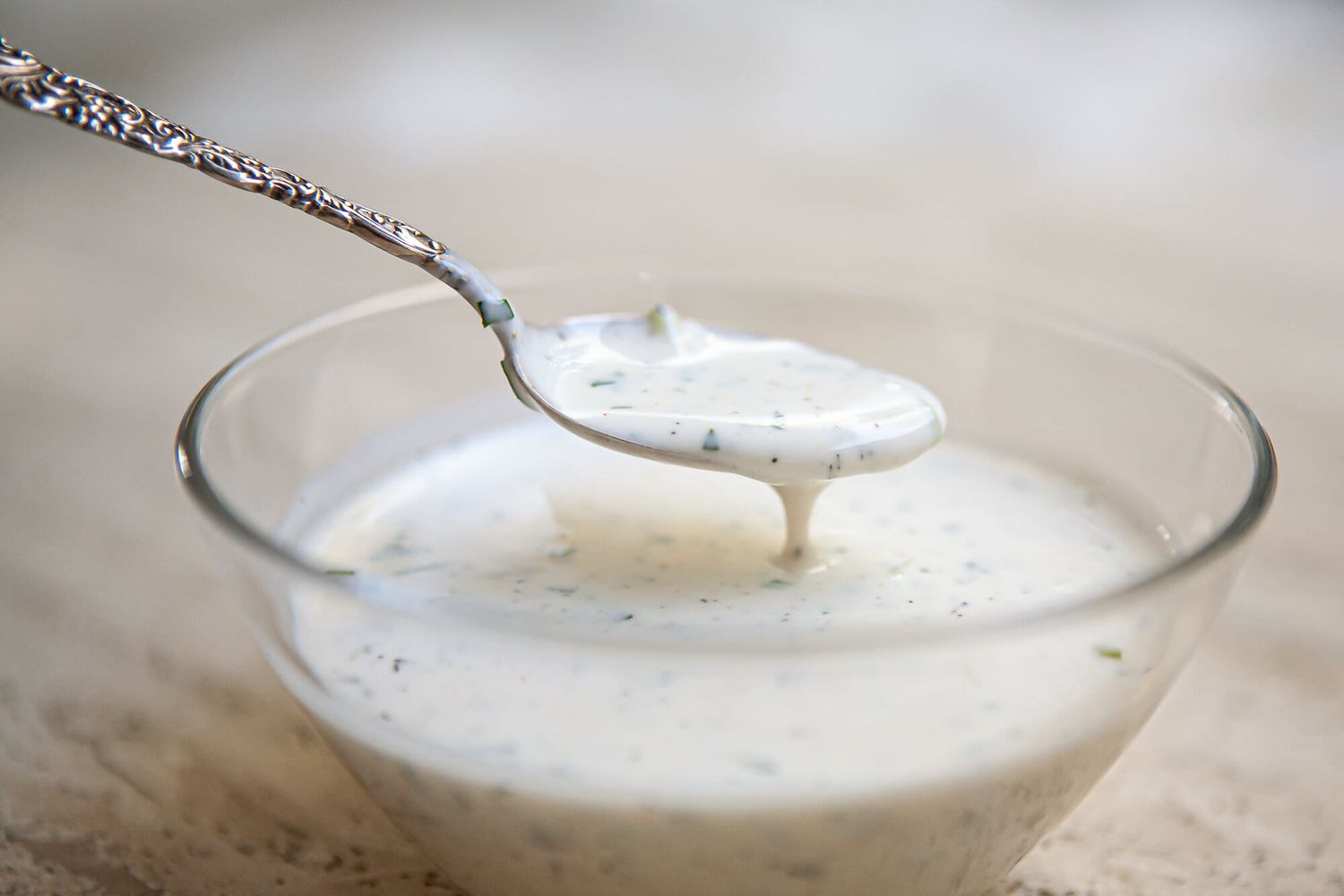 ranch dressing in a bowl 