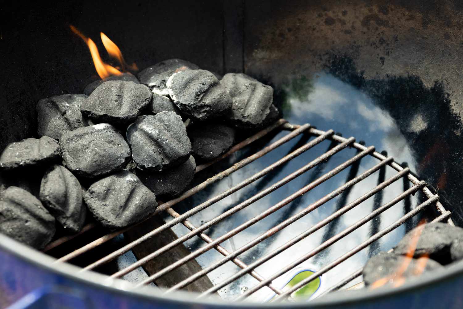 Grill with Coal for Smoked Whole Cauliflower with Spiced Soy Butter and Satay Sauce