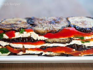 Eggplant Red Bell Pepper Terrine