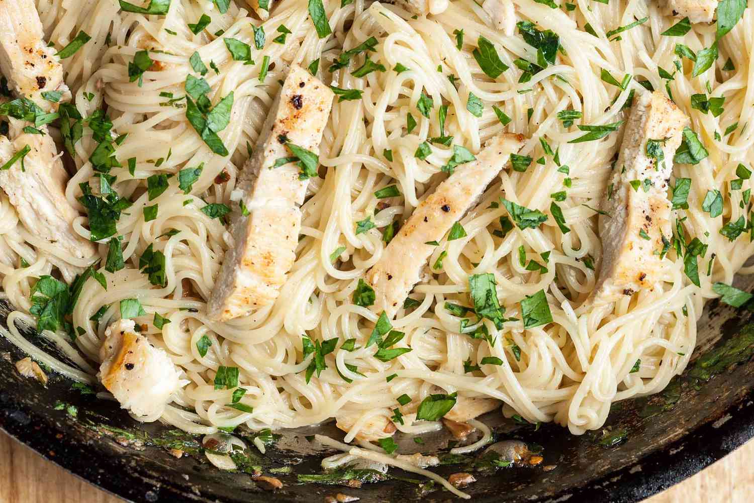 Chicken Scampi with Angel Hair Pasta