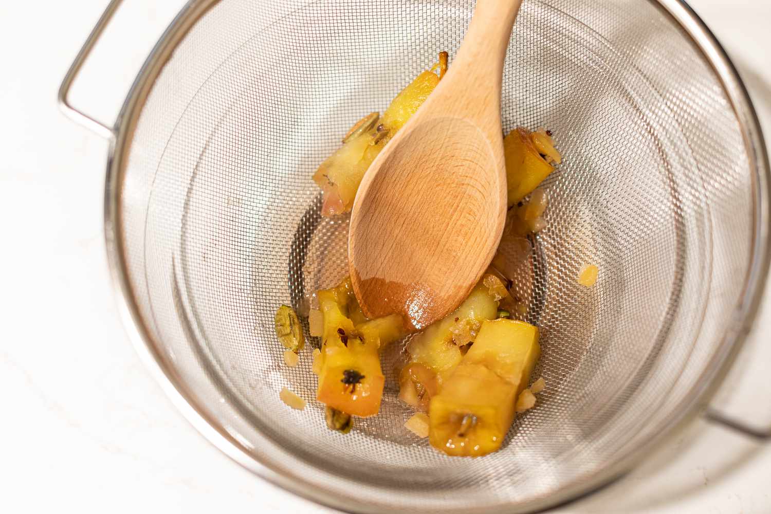 Strain the infusion for simple syrup