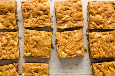 Pumpkin Blondies on a Counter 
