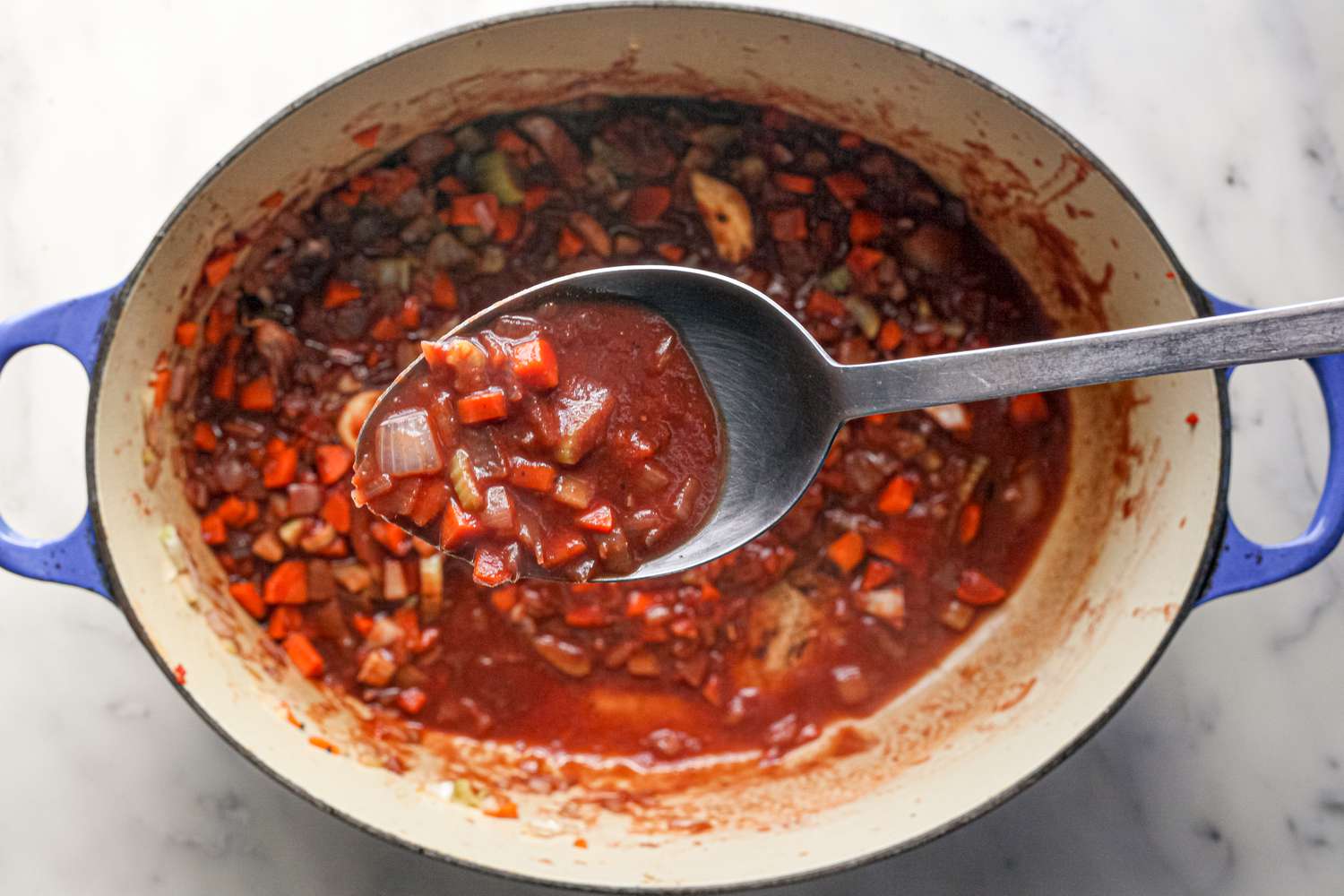 Red Wine and Tomato Paste for Lamb Shank Stew with Root Vegetables