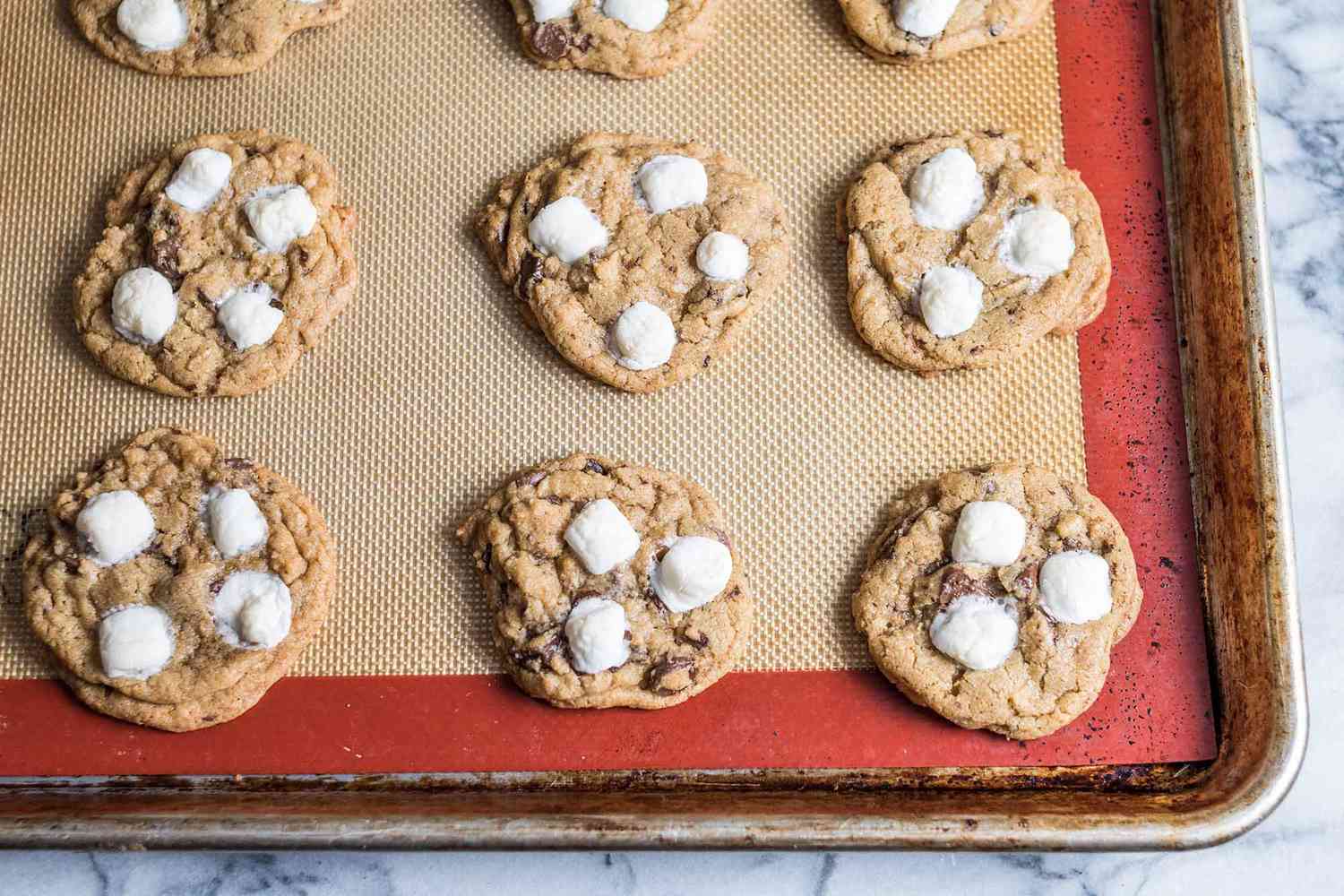 Chocolate Chip and Marshmallow S'mores Cookies
